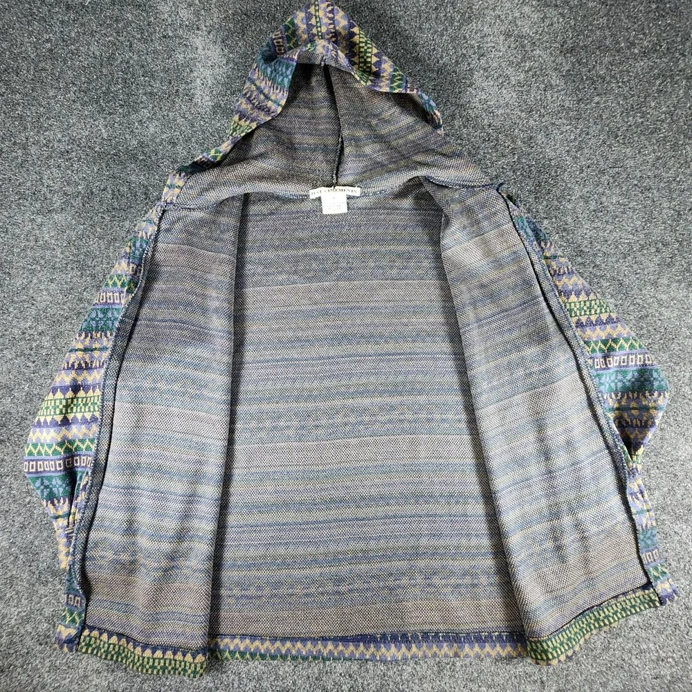 VTG Aztec Western Coat Sweater‎ Cardigan Jacket Men's M Button Up Hooded